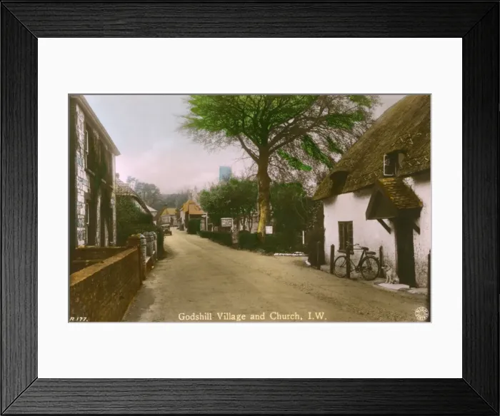 Framed Print : Godshill Village and Church, Isle of Wight Framed Print : Godshill Village and Church, Isle of Wight