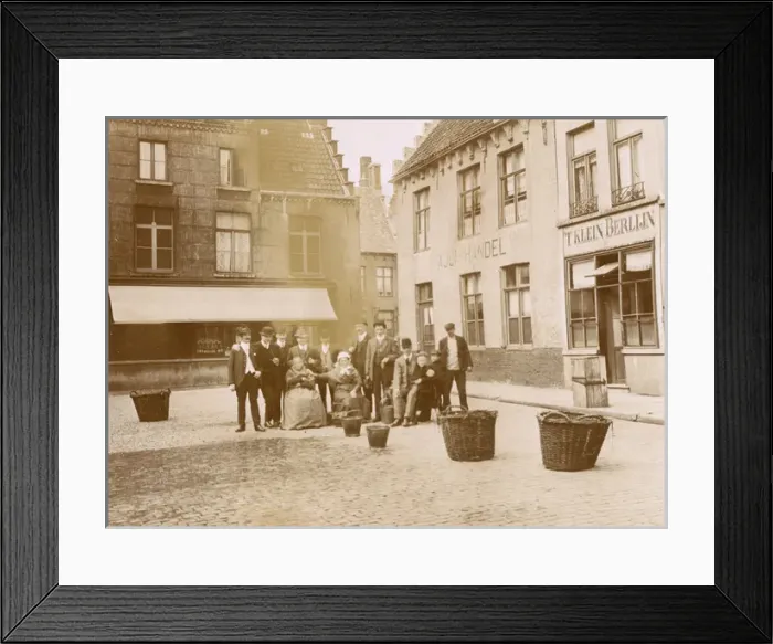 Framed Print : Group of people in a street, Netherlands Framed Print : Group of people in a street, Netherlands