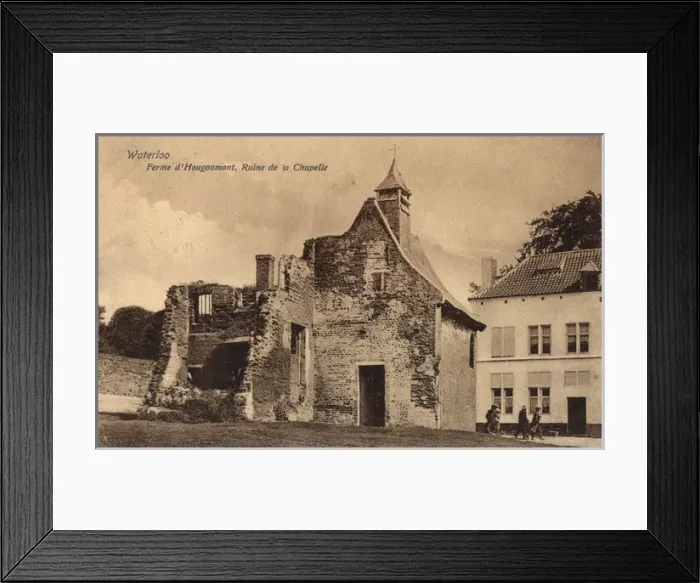 Framed Print : Hougoumont Farm and chapel ruins, Belgium Framed Print : Hougoumont Farm and chapel ruins, Belgium