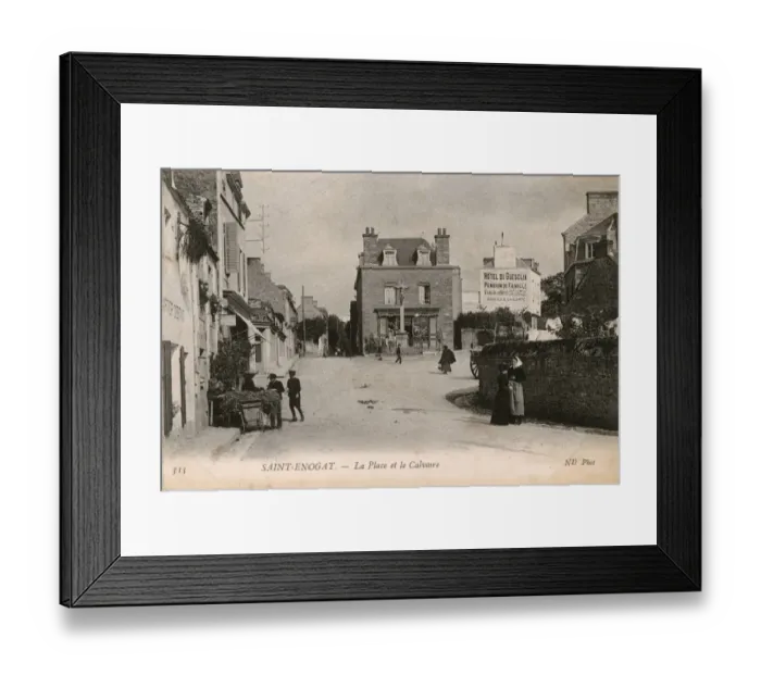 Framed Print : France - Saint-Enogat - La Place de la Calvaire Framed Print : France - Saint-Enogat - La Place de la Calvaire