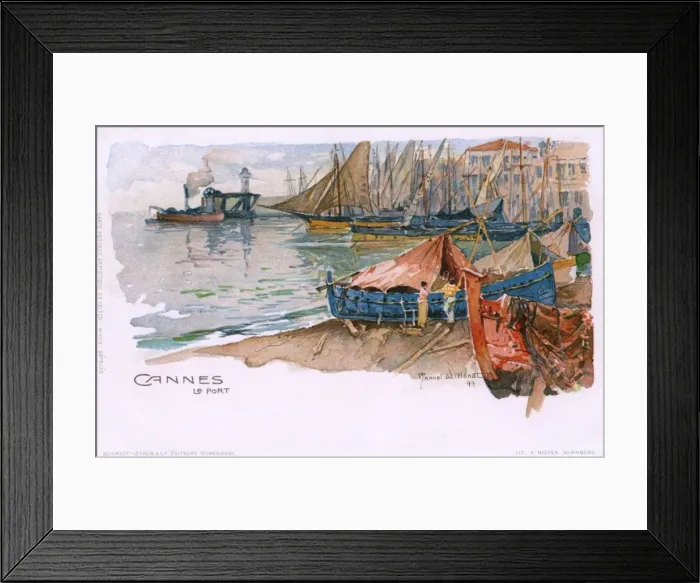 Framed Print : The Port - Cannes, France Framed Print : The Port - Cannes, France