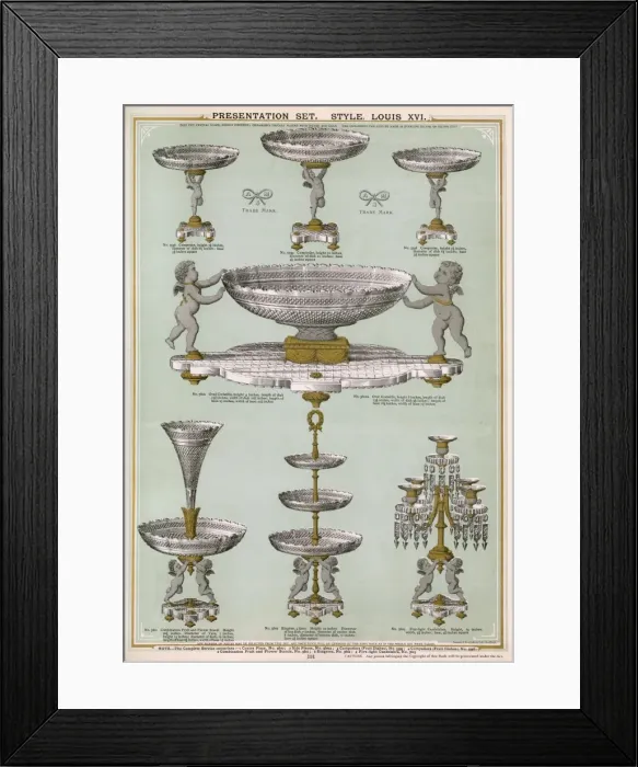 Framed Print : Presentation Set, Louis XVI Style, Plate 131 Framed Print : Presentation Set, Louis XVI Style, Plate 131
