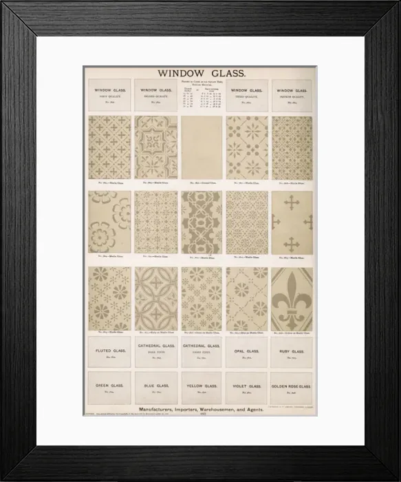 Framed Print : Window glass, Plate 203 Framed Print : Window glass, Plate 203