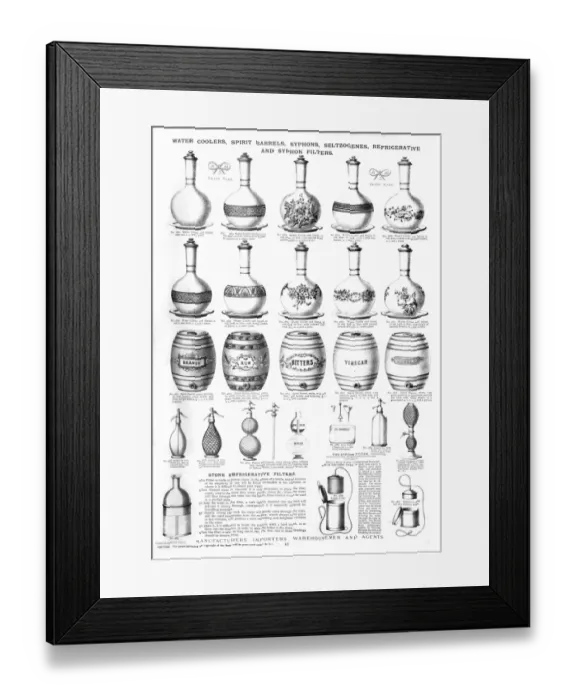 Framed Print : Water coolers, spirit barrels, etc, Plate 41 Framed Print : Water coolers, spirit barrels, etc, Plate 41