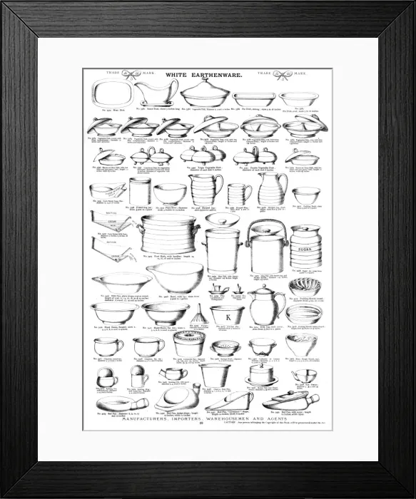 Framed Print : White earthenware, Plate 59 Framed Print : White earthenware, Plate 59
