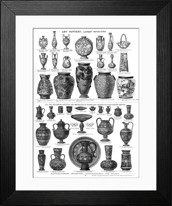 Framed Print : Art pottery, Latest Novelties, Plate 89 Framed Print : Art pottery, Latest Novelties, Plate 89