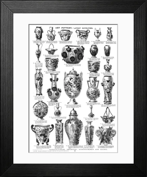 Framed Print : Art pottery, Latest Novelties, Plate 90 Framed Print : Art pottery, Latest Novelties, Plate 90