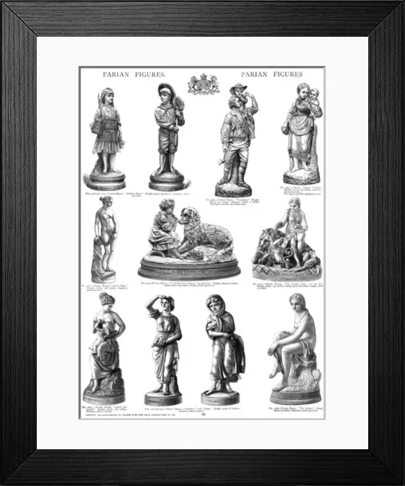 Framed Print : Parian figures, Plate 92 Framed Print : Parian figures, Plate 92