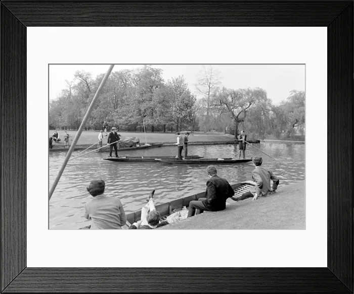 Framed Print : Rag week stunt on the river, Cambridge University Framed Print : Rag week stunt on the river, Cambridge University