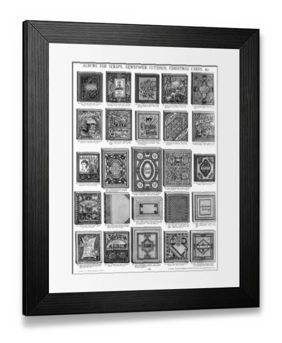Framed Print : Albums for scraps, cuttings, cards, Plate 181 Framed Print : Albums for scraps, cuttings, cards, Plate 181