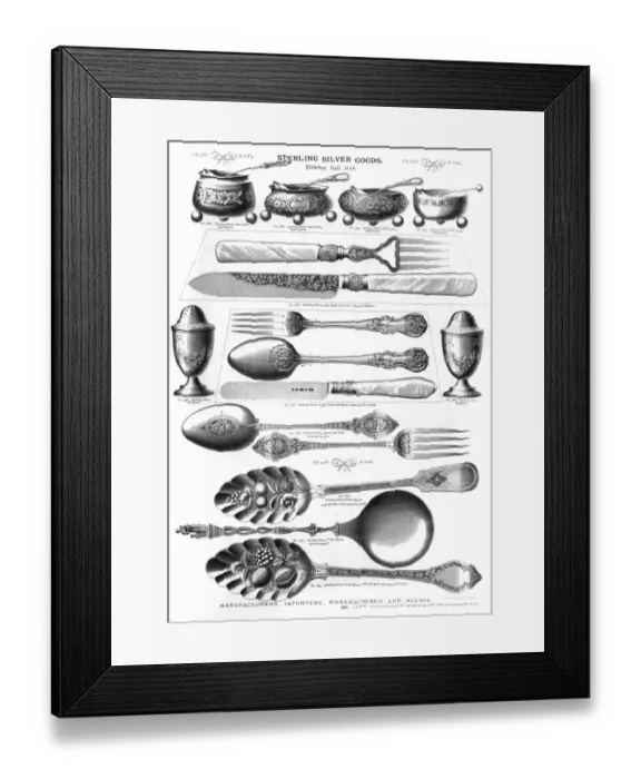 Framed Print : Sterling silver goods, Plate 206