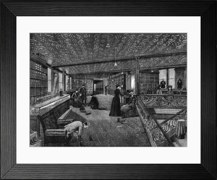 Framed Print : Boot and girls costume room of Our Boys Clothing Company Framed Print : Boot and girls costume room of Our Boys Clothing Company