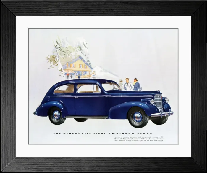 Framed Print : Brochure illustration, Oldsmobile Eight Framed Print : Brochure illustration, Oldsmobile Eight