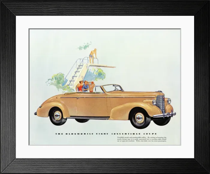 Framed Print : Brochure illustration, Oldsmobile Eight Framed Print : Brochure illustration, Oldsmobile Eight
