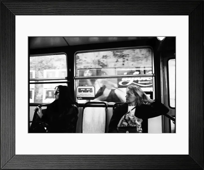 Framed Print : Two women on a bus, Pisa, Italy Framed Print : Two women on a bus, Pisa, Italy