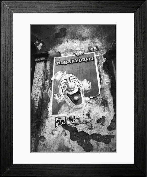 Framed Print : Circus poster on wall, Italy Framed Print : Circus poster on wall, Italy
