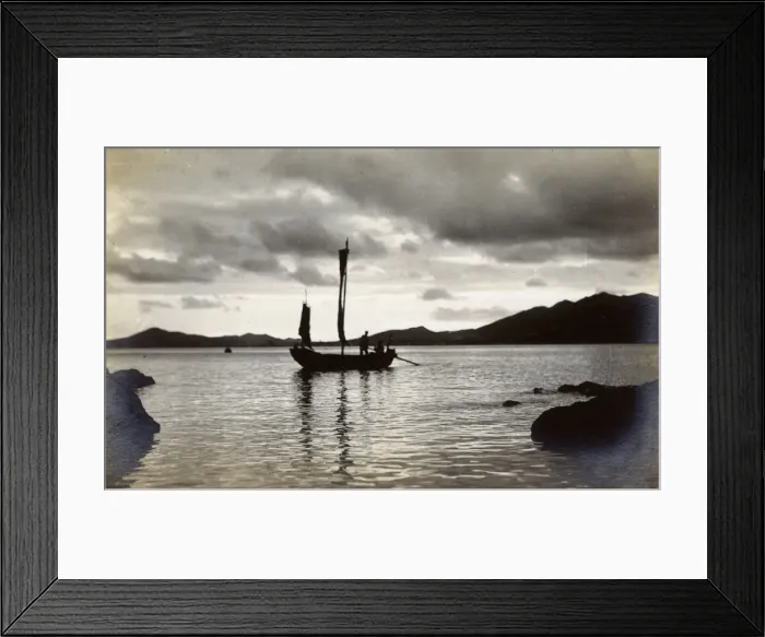 Framed Print : Chinese Fishing Boat in shallow waters off the coast Framed Print : Chinese Fishing Boat in shallow waters off the coast