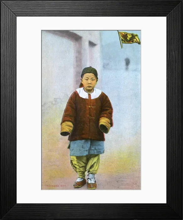 Framed Print : Young Chinese boy in traditional costume Framed Print : Young Chinese boy in traditional costume