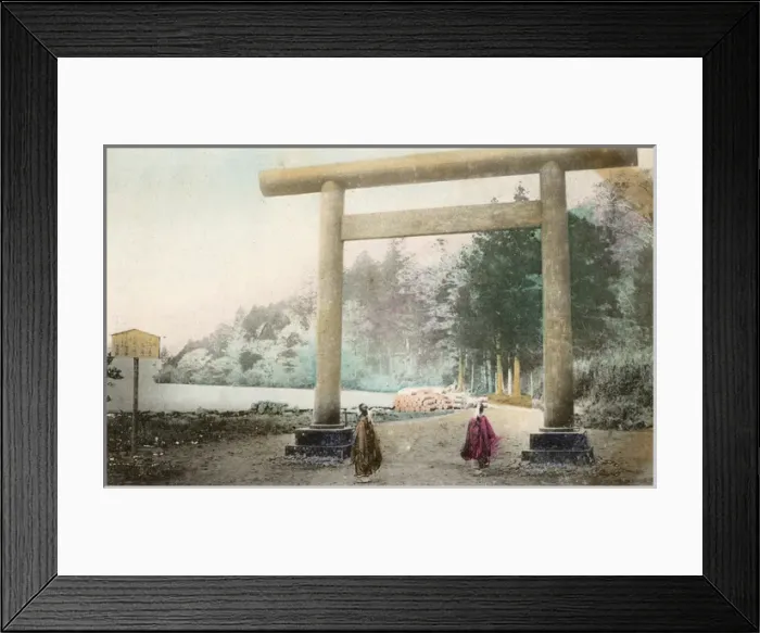 Framed Print : Lakeside Torii Gate - Japan Framed Print : Lakeside Torii Gate - Japan