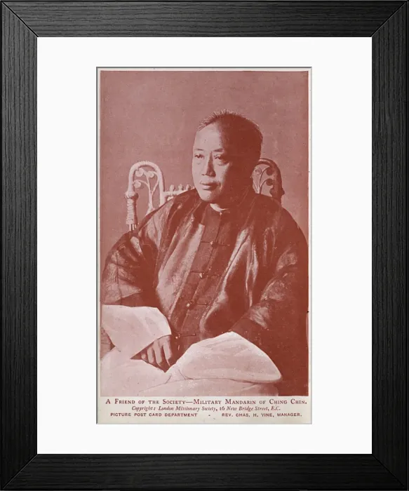 Framed Print : The Military Mandarin of Ching Chin - China Framed Print : The Military Mandarin of Ching Chin - China
