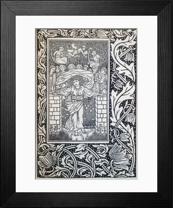 Framed Print : Illustration, Mary Mary Quite Contrary Framed Print : Illustration, Mary Mary Quite Contrary