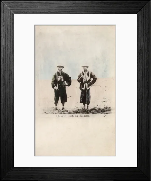 Framed Print : Chinese Customs Soldiers Framed Print : Chinese Customs Soldiers