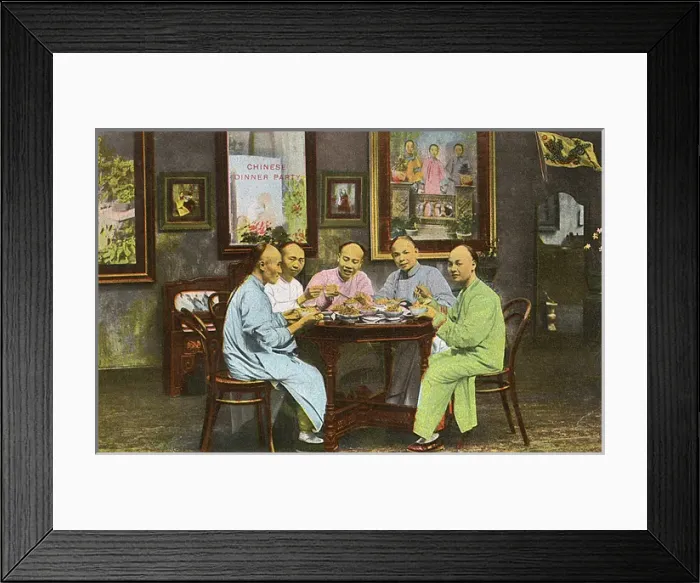 Framed Print : A dinner party, China Framed Print : A dinner party, China