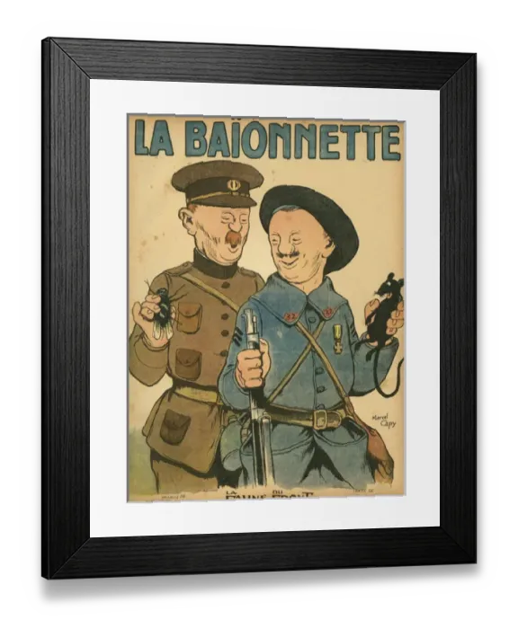 Framed Print : Front cover, La Baionnette, WW1 Framed Print : Front cover, La Baionnette, WW1