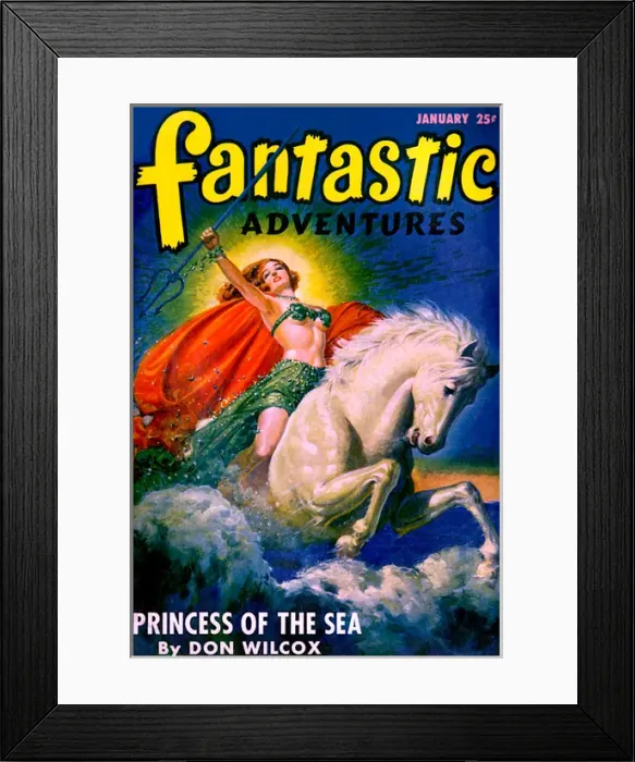 Framed Print : Fantastic Adventures - Princess of the Sea Framed Print : Fantastic Adventures - Princess of the Sea