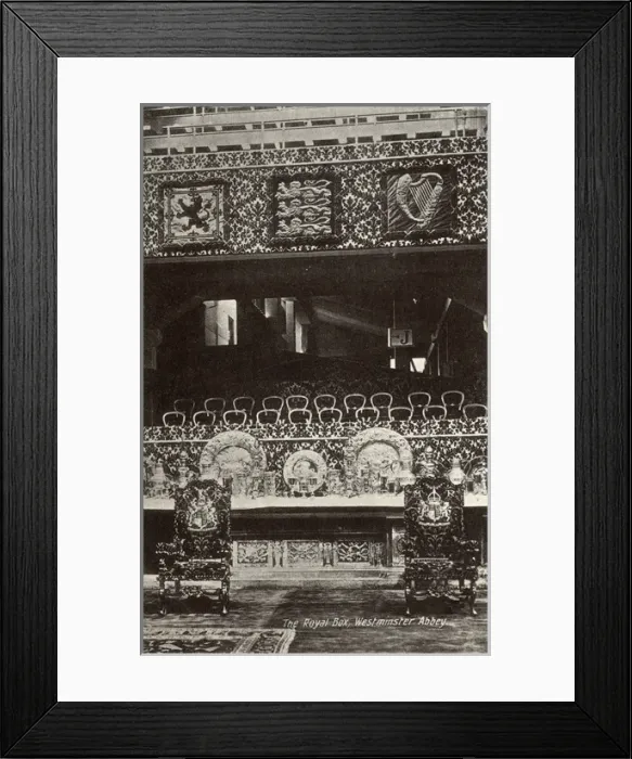 Framed Print : Royal Box, Westminster Abbey, London - George V Coronation Framed Print : Royal Box, Westminster Abbey, London - George V Coronation