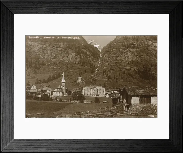 Framed Print : Zermatt, Switzerland - Panoramic View of the Town