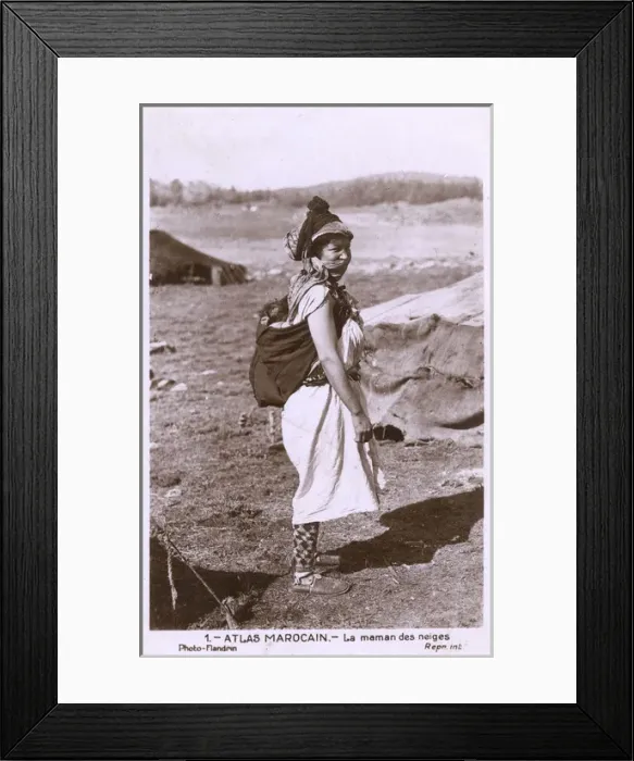 Framed Print : Woman of the Atlas Mountains, Morocco with baby Framed Print : Woman of the Atlas Mountains, Morocco with baby