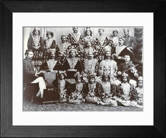 Framed Print : Members of a Parsee theatre company, India Framed Print : Members of a Parsee theatre company, India