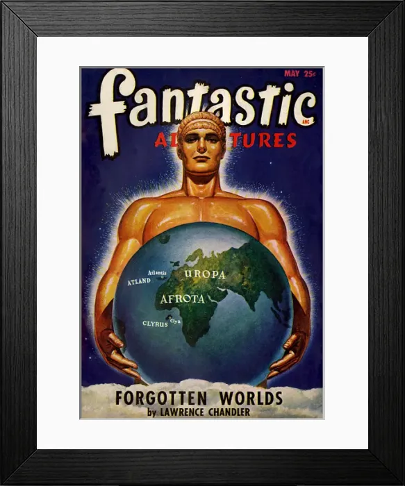Framed Print : Fantastic Adventures - Forgotten Worlds Framed Print : Fantastic Adventures - Forgotten Worlds