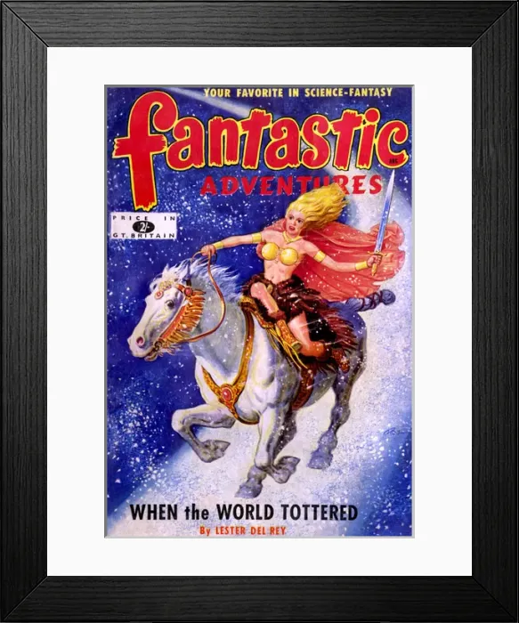 Framed Print : Fantastic Adventures - When the world tottered Framed Print : Fantastic Adventures - When the world tottered