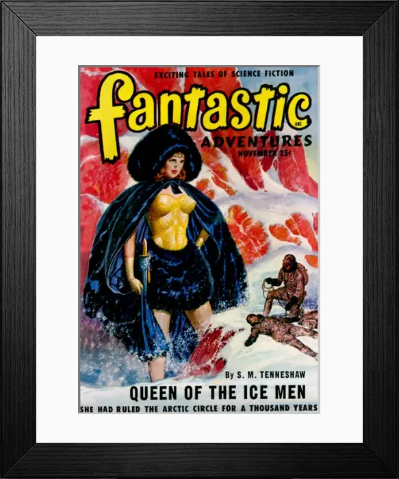 Framed Print : Fantastic Adventures - Queen of the ice men Framed Print : Fantastic Adventures - Queen of the ice men