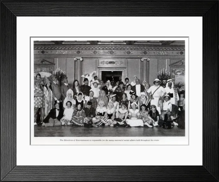 Framed Print : Entertainment on cruise liner, Empress of Australia Framed Print : Entertainment on cruise liner, Empress of Australia