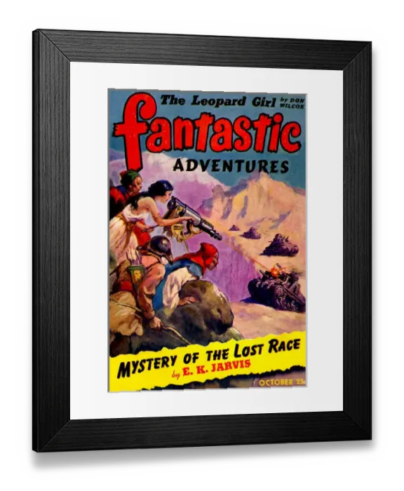 Framed Print : Fantastic Adventures - Mystery of the lost race Framed Print : Fantastic Adventures - Mystery of the lost race