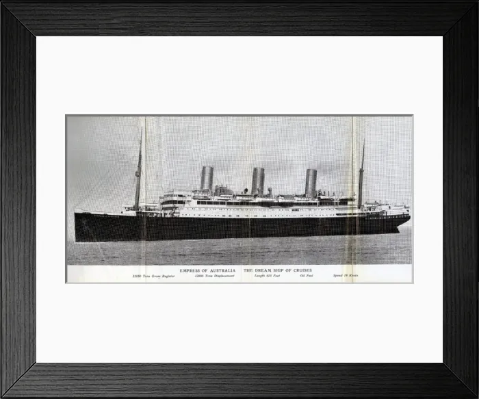 Framed Print : Canadian Pacific cruise liner, Empress of Australia