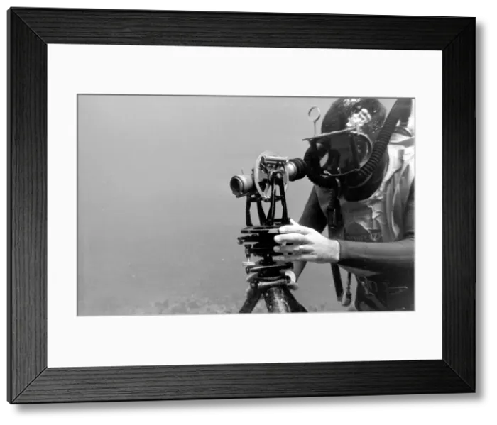 Framed Print : Underwater theodolite off the coast of Malta Framed Print : Underwater theodolite off the coast of Malta