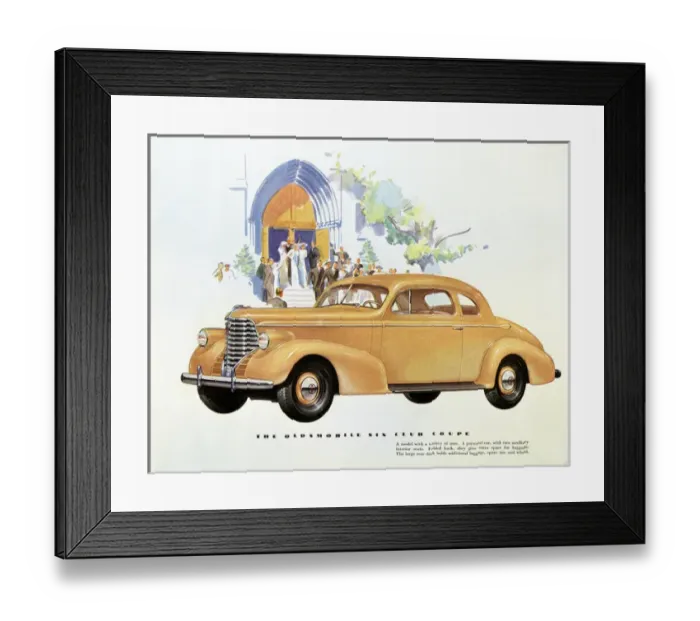 Framed Print : Brochure illustration, Oldsmobile Six Framed Print : Brochure illustration, Oldsmobile Six