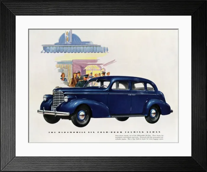 Framed Print : Brochure illustration, Oldsmobile Six Framed Print : Brochure illustration, Oldsmobile Six