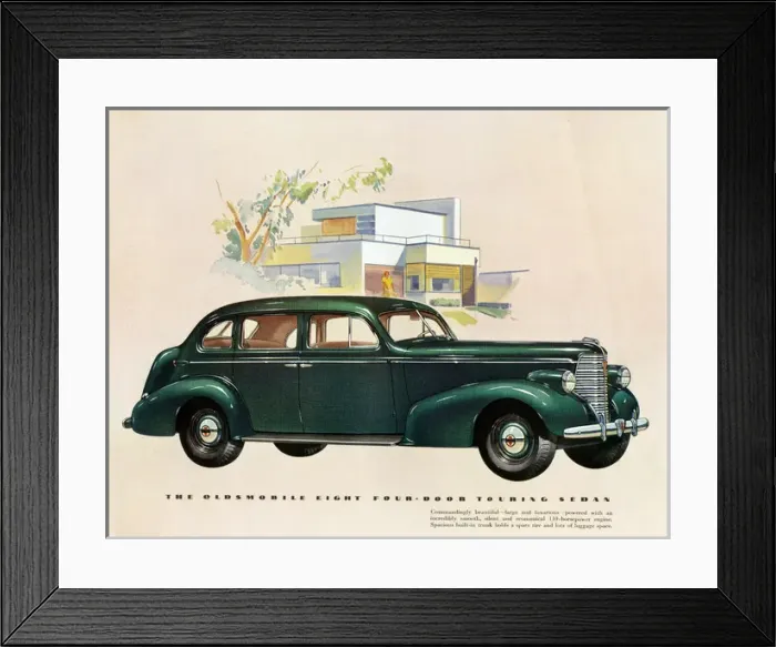 Framed Print : Brochure illustration, Oldsmobile Eight Framed Print : Brochure illustration, Oldsmobile Eight