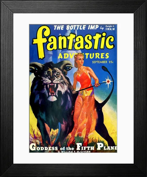 Framed Print : Fantastic Adventures - Goddess of the Fifth Plane Framed Print : Fantastic Adventures - Goddess of the Fifth Plane