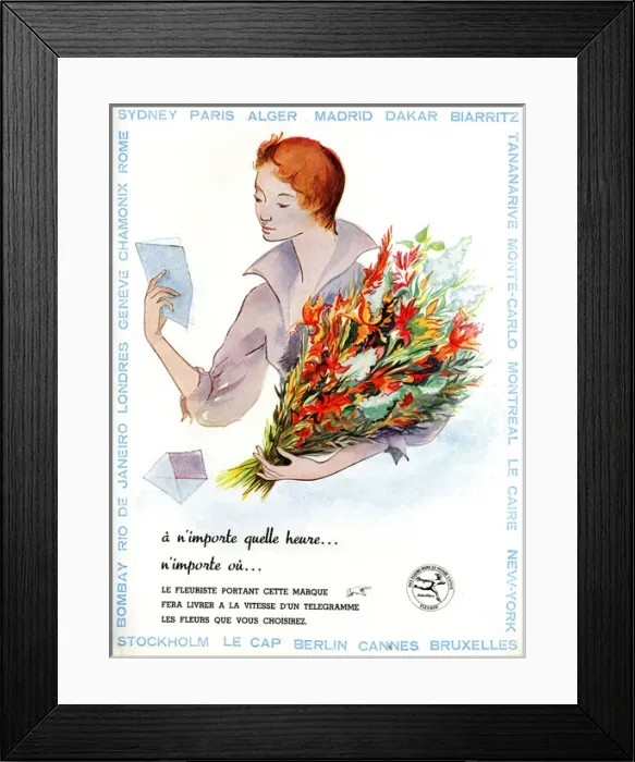 Framed Print : Advertisement for Interflora Framed Print : Advertisement for Interflora