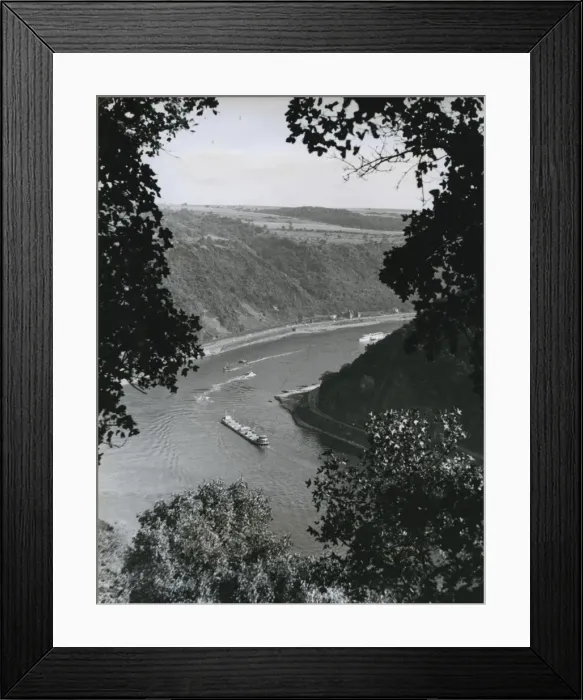 Framed Print : View of River Rhine from Lorelei Rock, Germany Framed Print : View of River Rhine from Lorelei Rock, Germany