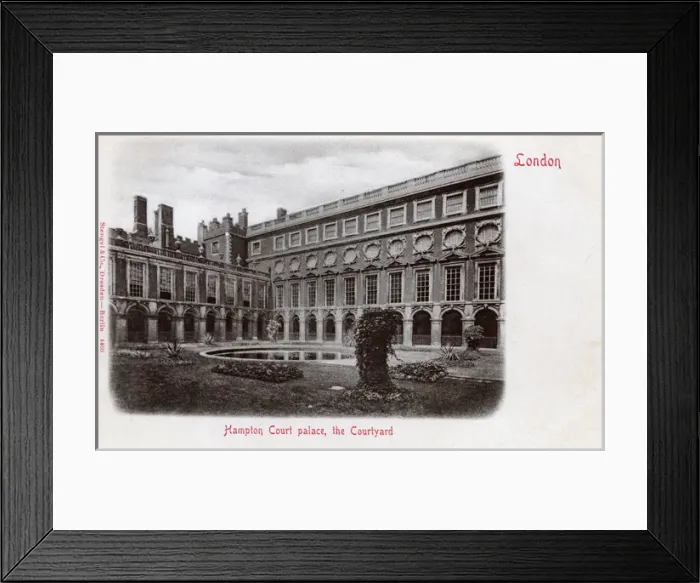Framed Print : Hampton Court Palace - The Courtyard, London Framed Print : Hampton Court Palace - The Courtyard, London