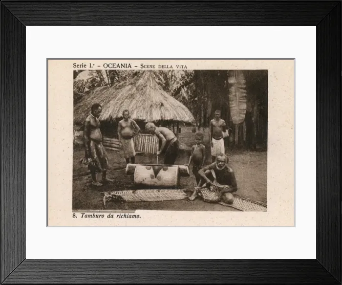 Framed Print : Papua New Guinea - Preparing a Large Decoy Drum Framed Print : Papua New Guinea - Preparing a Large Decoy Drum