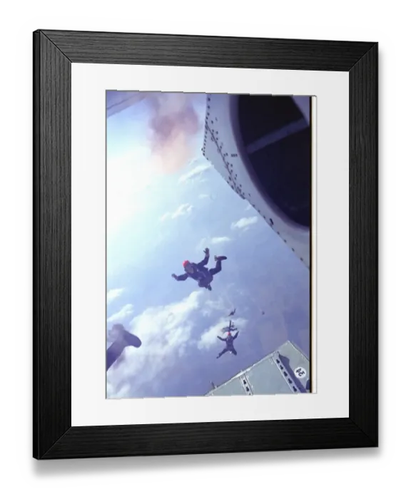 Framed Print : RAF Falcons freefall team, France Framed Print : RAF Falcons freefall team, France