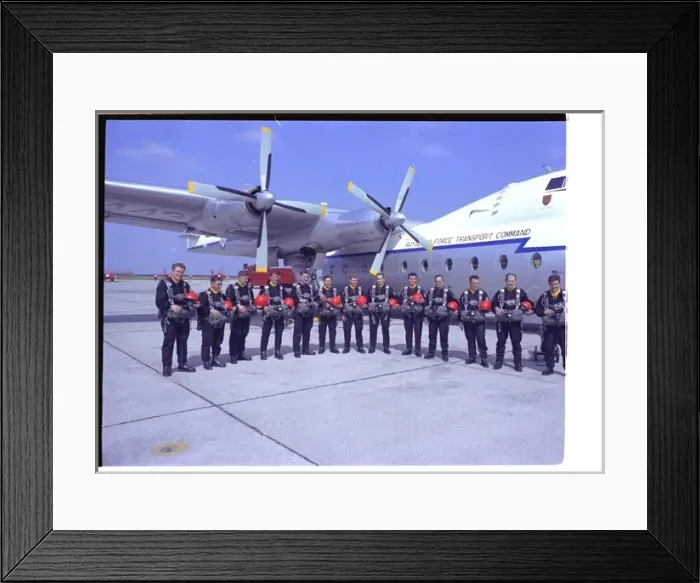 Framed Print : RAF Falcons freefall team, France Framed Print : RAF Falcons freefall team, France
